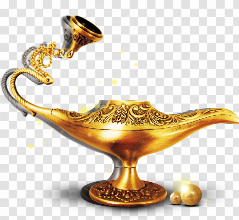 Aladdin Light Fixture Gold - Material - Magic Lamp Transparent PNG