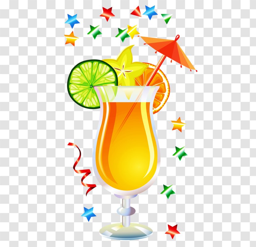 Cocktail Juice Drink Clip Art - Orange Transparent PNG