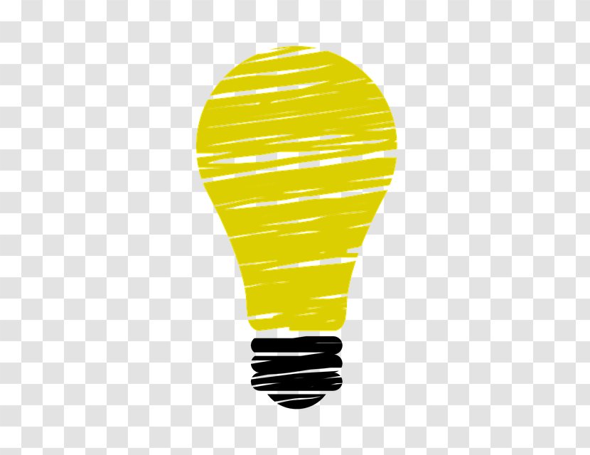 Incandescent Light Bulb Lamp - Yellow - Simple Hand-painted Transparent PNG