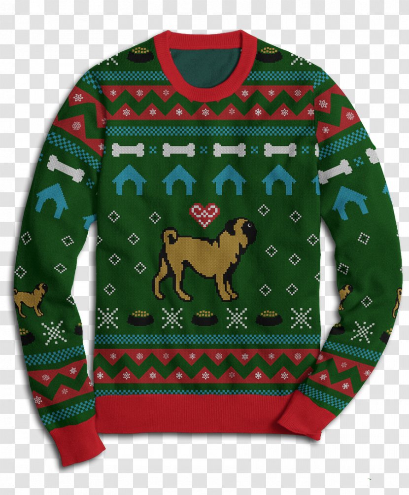Sweater Christmas Jumper Clothing Sweatshirt T-shirt - Green - Tshirt Transparent PNG