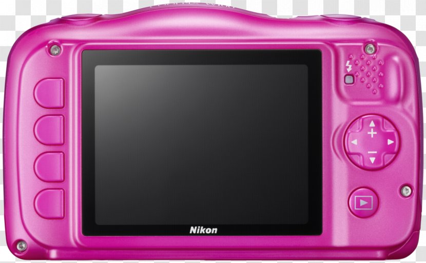 Point-and-shoot Camera Nikon Pink Megapixel - Lens Transparent PNG