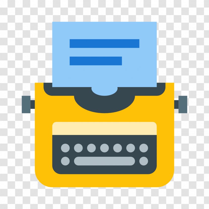 Blog Typewriter - Yellow Transparent PNG