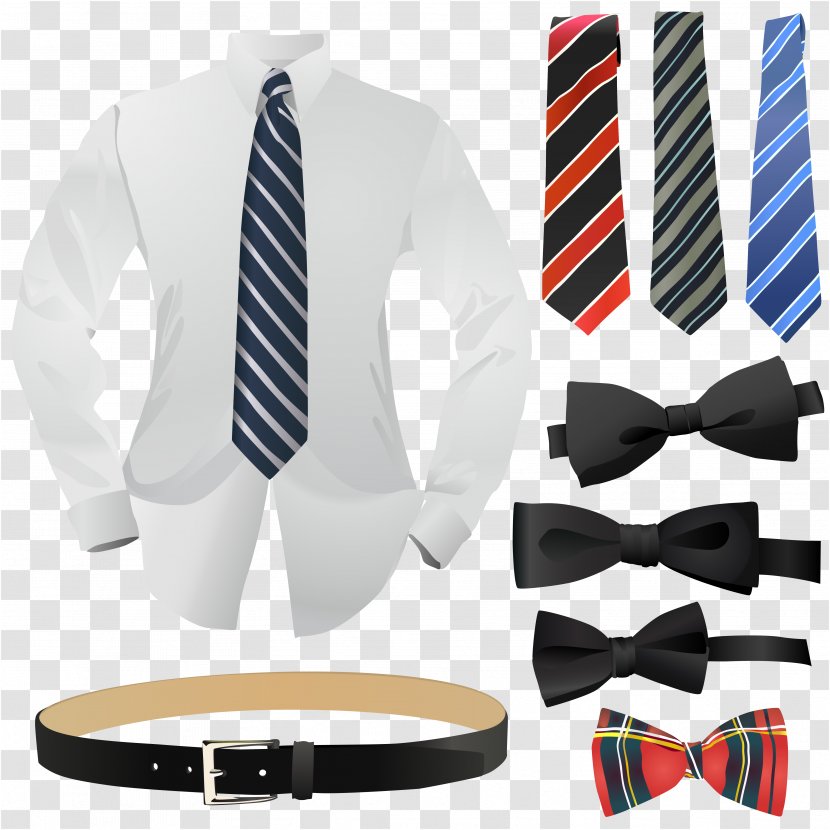 Necktie Bow Tie Shirt Collar - Belt Vector Transparent PNG