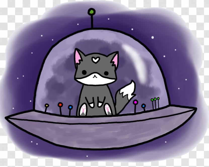 Cat Spacecraft Drawing Outer Space Clip Art - Small To Medium Sized Cats - Spaceship Transparent PNG