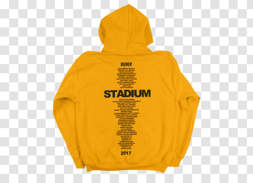Hoodie Purpose World Tour T-shirt - Sweater Transparent PNG