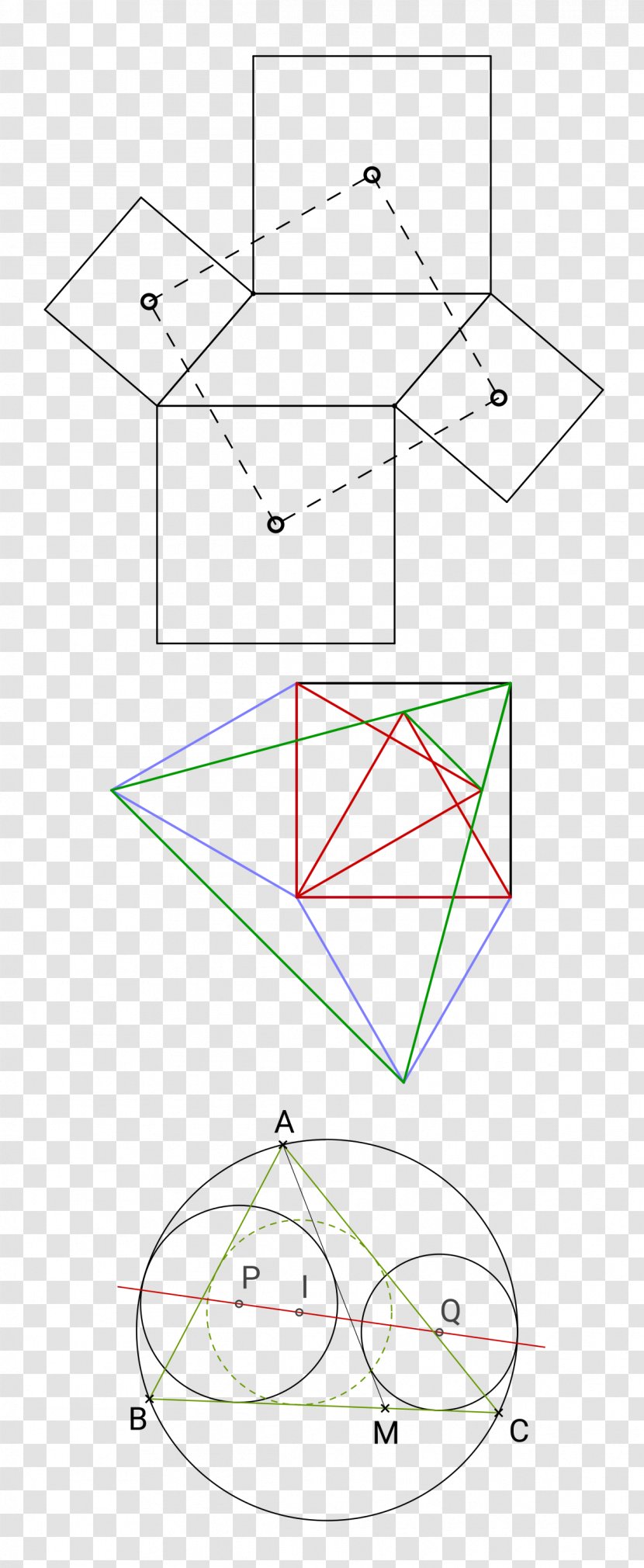 Van Aubel's Theorem Geometry Quadrilateral Japanese For Cyclic Polygons - Area - Triangle Transparent PNG