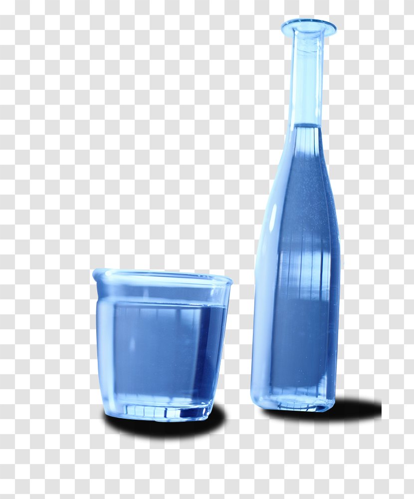 Water Glass Bottle - Blue - Fantasy Bottles And Cups Transparent PNG