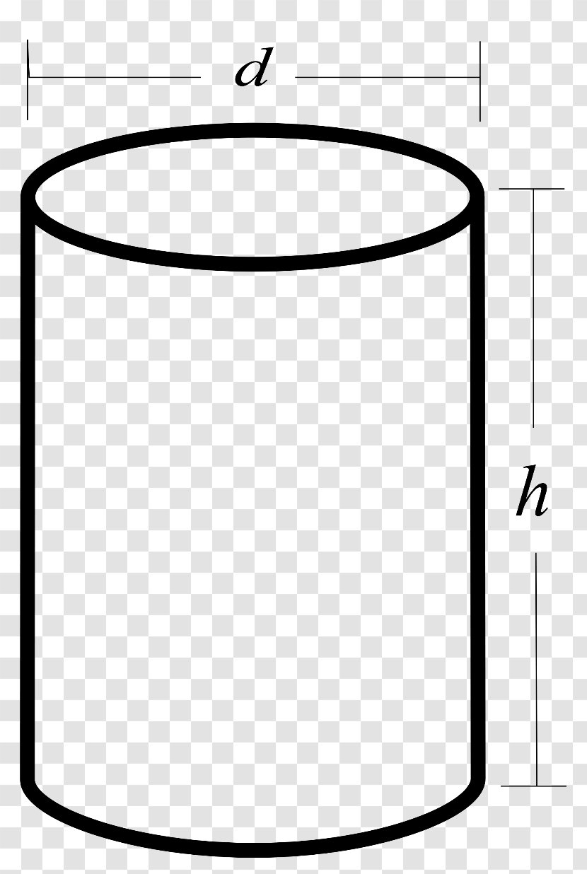 Cylinder Surface Area Clip Art Geometric Shape - Sketch Transparent PNG