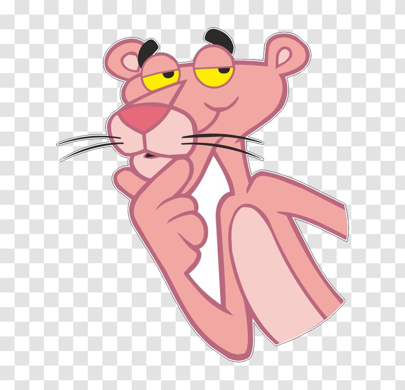 Pink Cat Decal The Panther Sticker - Tree - Animation Transparent PNG