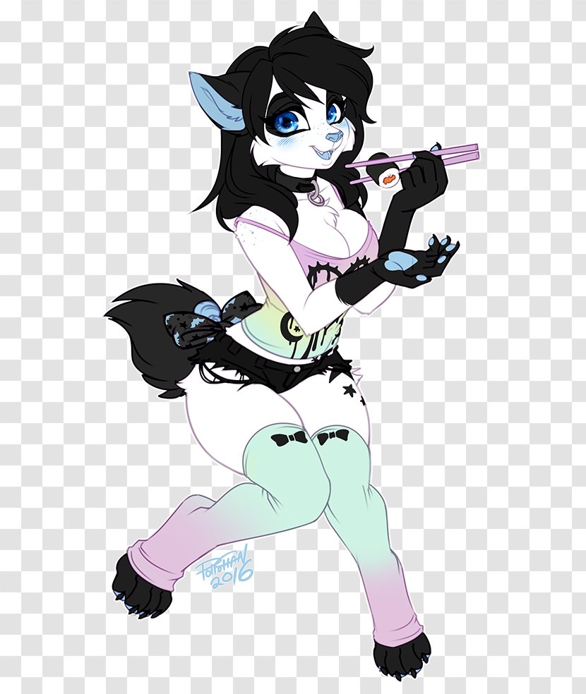 Furry Fandom Art Drawing Character - Watercolor - Multicolored Background Transparent PNG