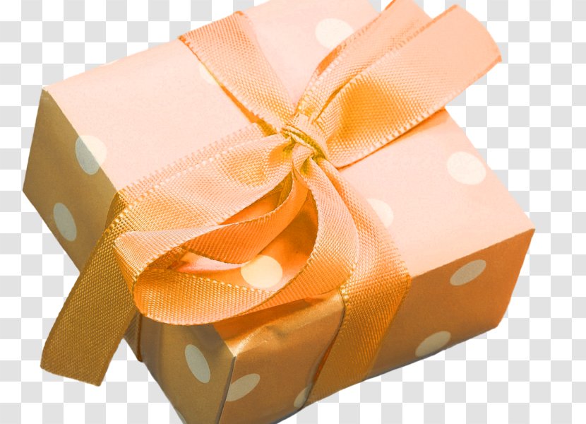 Gift Wrapping Birthday Box - Orange Transparent PNG