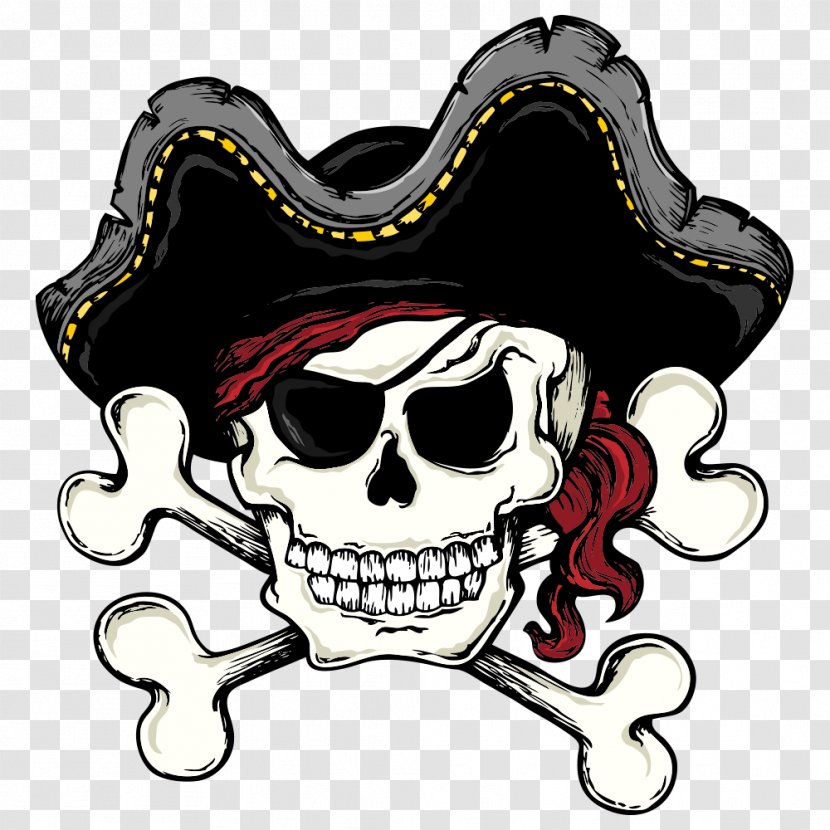 Skull And Bones Crossbones Piracy Clip Art - Pirates Of The Caribbean - Pirate Transparent PNG