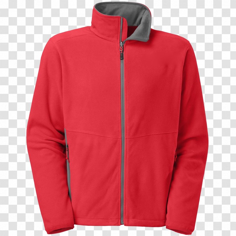 Hoodie Polar Fleece The North Face Jacket - Red Transparent PNG
