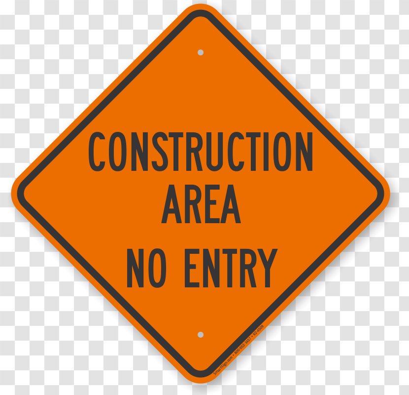 Roadworks Traffic Sign Architectural Engineering - Orange - Road Transparent PNG