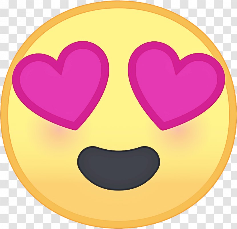 Heart Eye Emoji - Material Property Smiley Transparent PNG