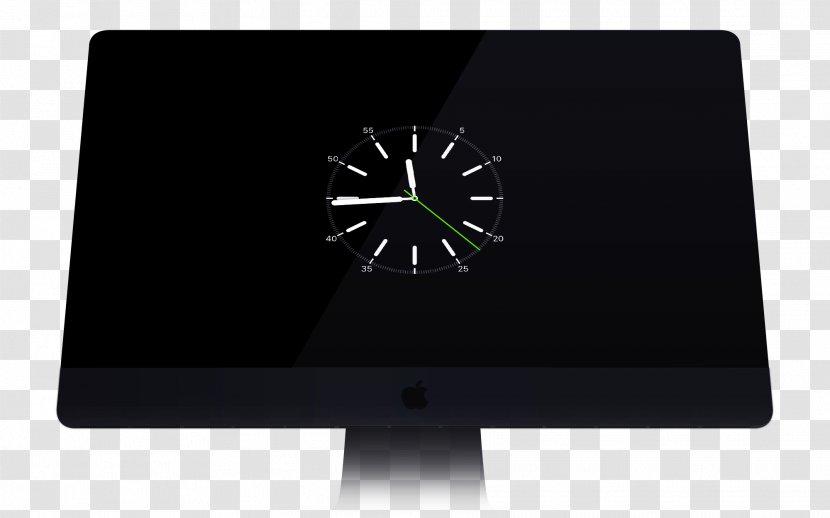 Apple Watch Screensaver Clock MacOS - Display Device Transparent PNG