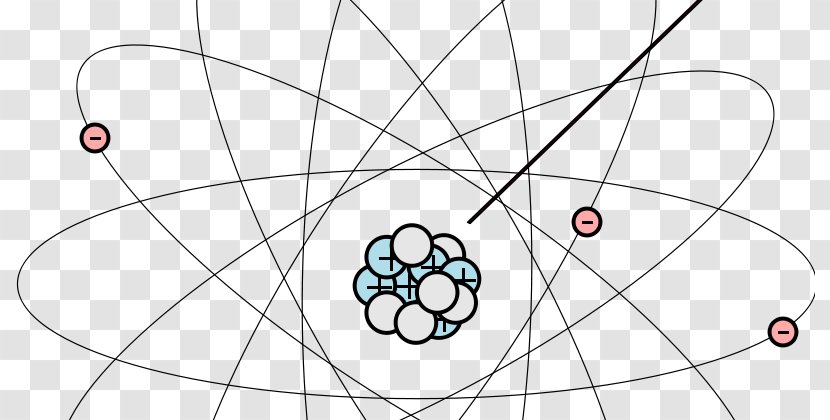 Atom Carbon-12 Diagram Circumscribed Circle Drawing - Cartoon - Nucleus Of An Rutherford Transparent PNG