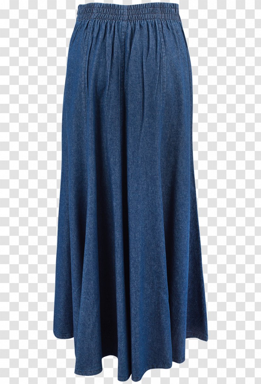 Denim Skirt Pants Dress - Electric Blue Transparent PNG