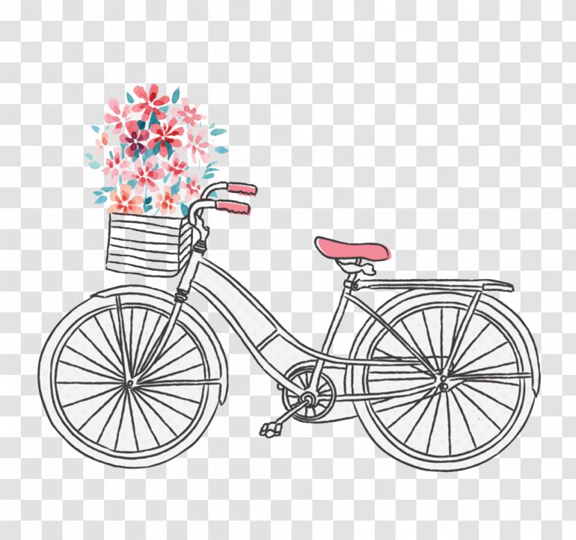 Bicycle Illustration Clip Art Drawing Cycling - City Transparent PNG
