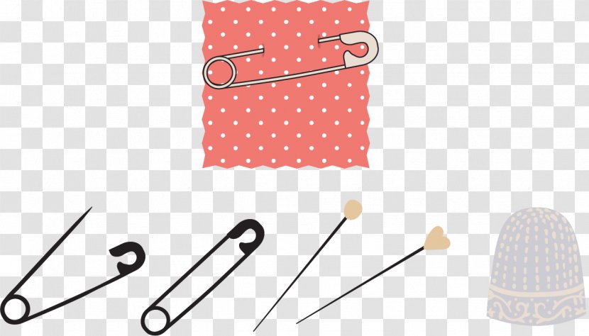 Safety Pin Paper Clip - Sewing - Hat Vector Elements Transparent PNG