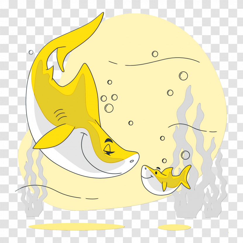 Cartoon Yellow Meter Line Fish Transparent PNG