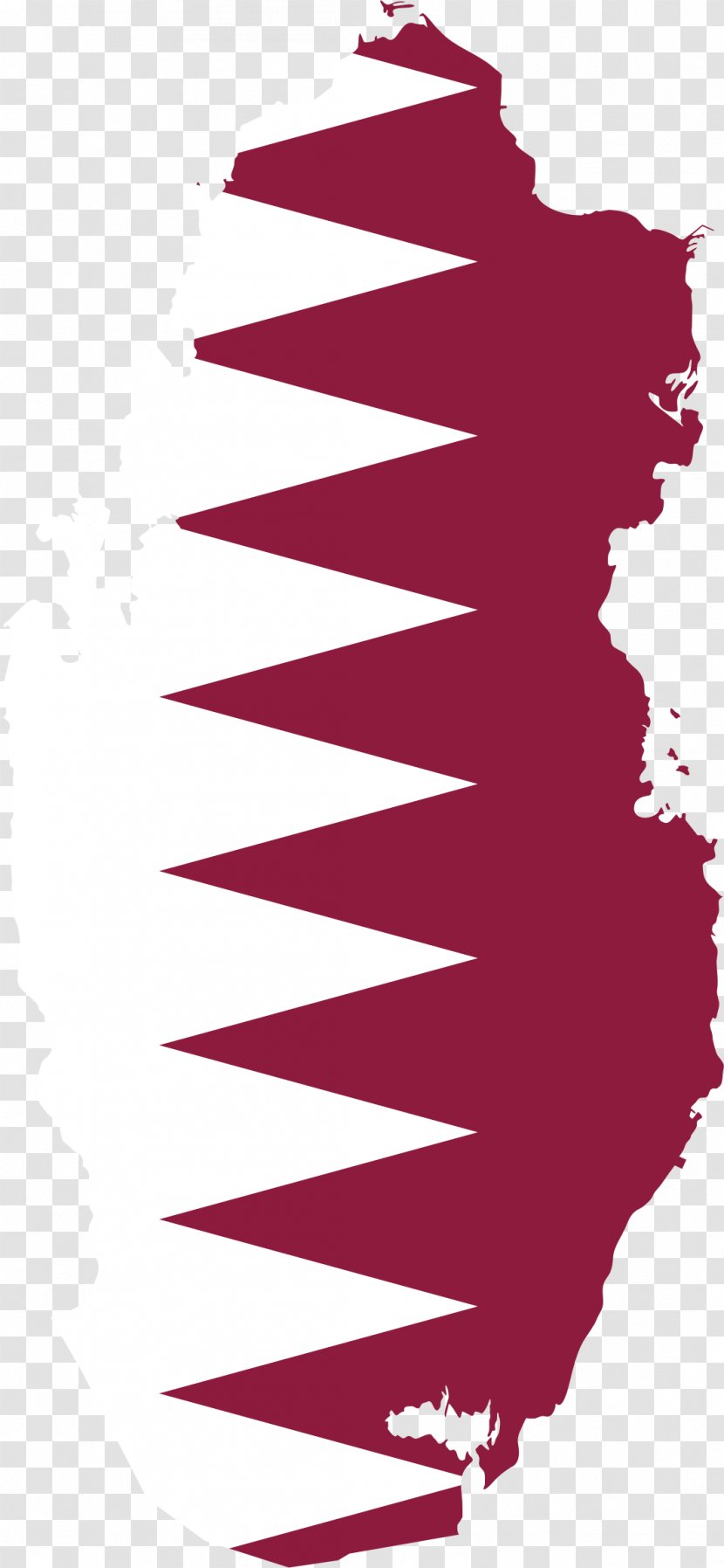 Qatar Blank Map Flag Collection - Of - BORDER FLAG Transparent PNG