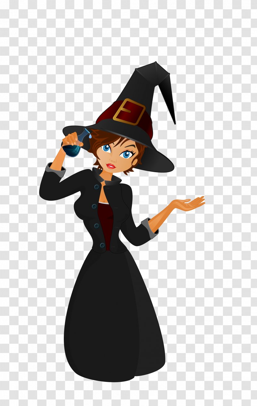 Boszorkxe1ny Cartoon Wu - Festival - Vector Black Little Witch Transparent PNG