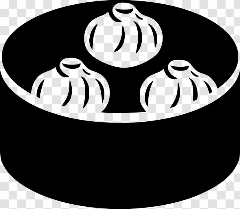 Dim Sum Icon Momo HeVi Dimsum - Black And White Transparent PNG