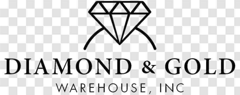Diamond And Gold Warehouse Logo Jewellery Business - Black White Transparent PNG