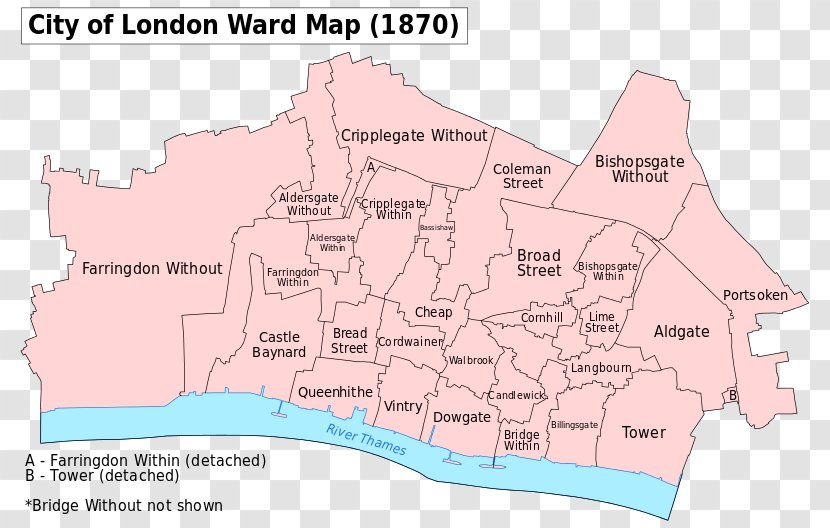 Square Mile Wards Of The City London Map Ordnance Survey Transparent PNG