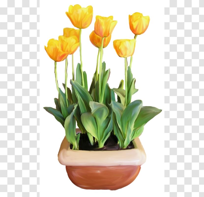Flowerpot Clip Art Tulip Floral Design - Flower Arranging Transparent PNG