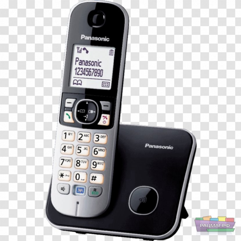Cordless Telephone Digital Enhanced Telecommunications Panasonic KX-TG682 - Communication Device - Hortelã Transparent PNG