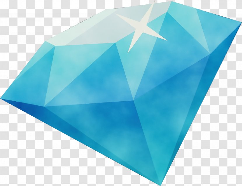 Watercolor Animal - Gemstone - Teal Azure Transparent PNG