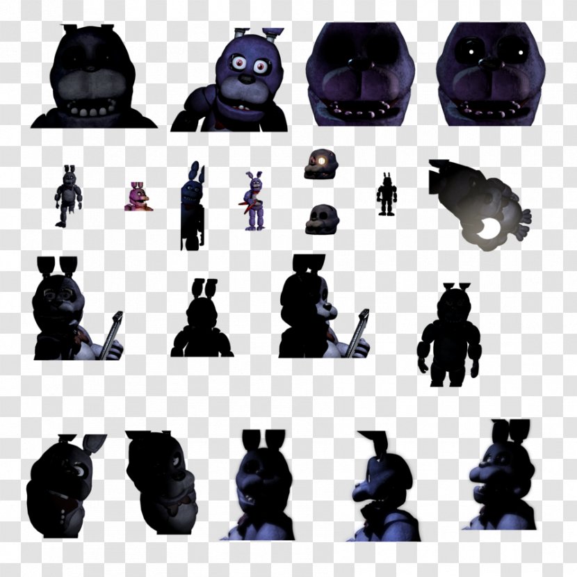 Five Nights At Freddys 2 Animatronics Clip Art - Purple - Bonnie Cliparts Transparent PNG