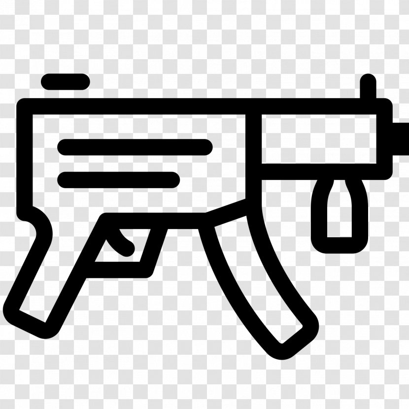 Submachine Gun Weapon Firearm - Watercolor Transparent PNG