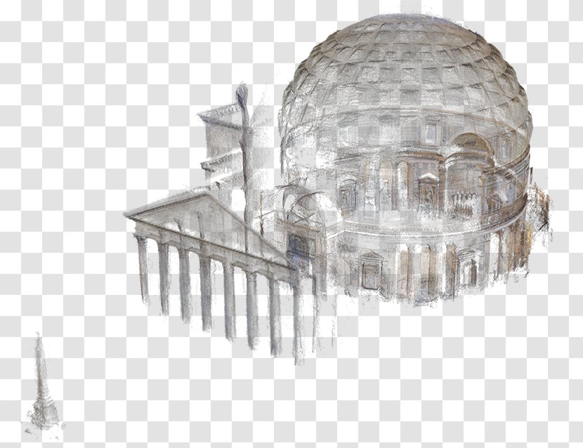 Pantheon 3D Computer Graphics Modeling Rendering Reconstruction - 3d Transparent PNG