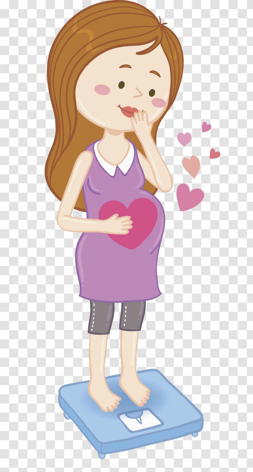 Pregnancy Drawing Woman Dessin Animxe9 Fetus - Cartoon - Love Pregnant Transparent PNG