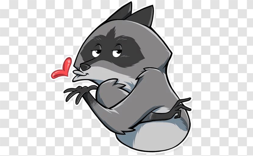Whiskers Sticker Telegram Raccoon Dog - Raccoons - Cartoon Transparent PNG
