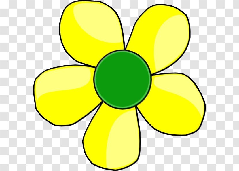 Yellow Clip Art Green Petal Plant - Symbol Flower Transparent PNG