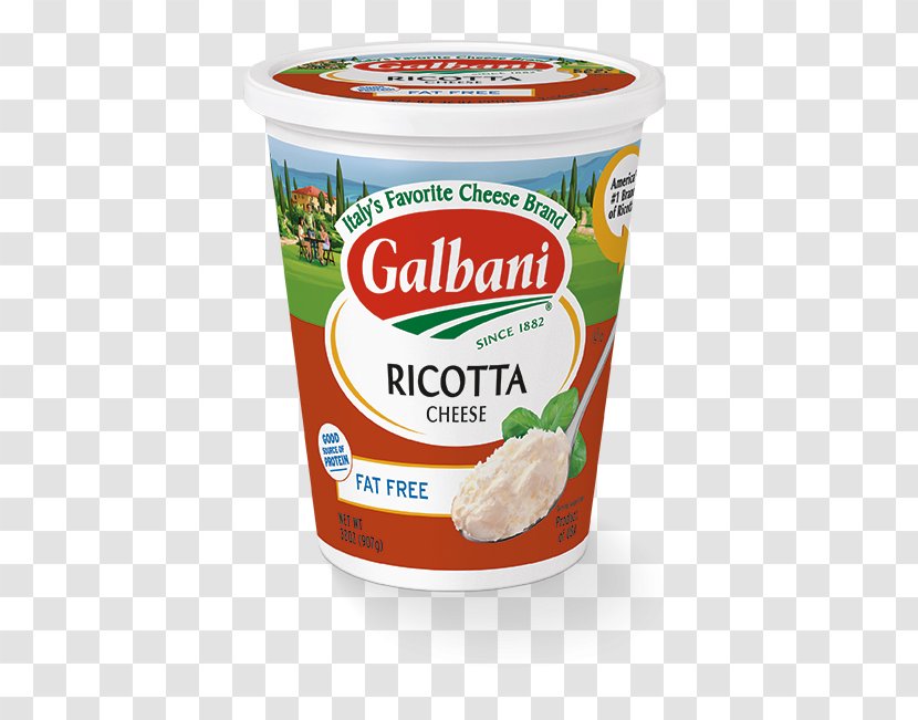 Milk Ricotta Delicatessen Cheese Galbani - Romano - Italian Transparent PNG