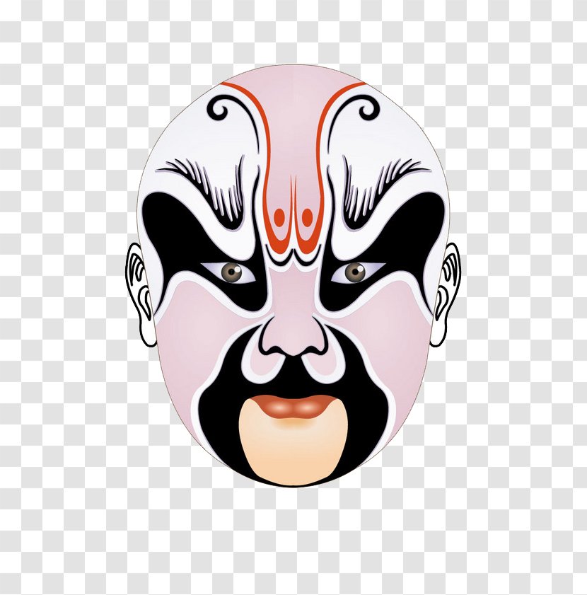 Beijing Peking Opera Chinese Mask - Theatre - A Long History Of Facebook Transparent PNG