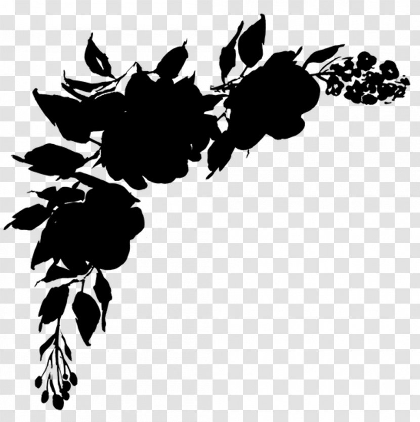 Black & White - Flowering Plant - M Pattern Desktop Wallpaper Flower Font Transparent PNG