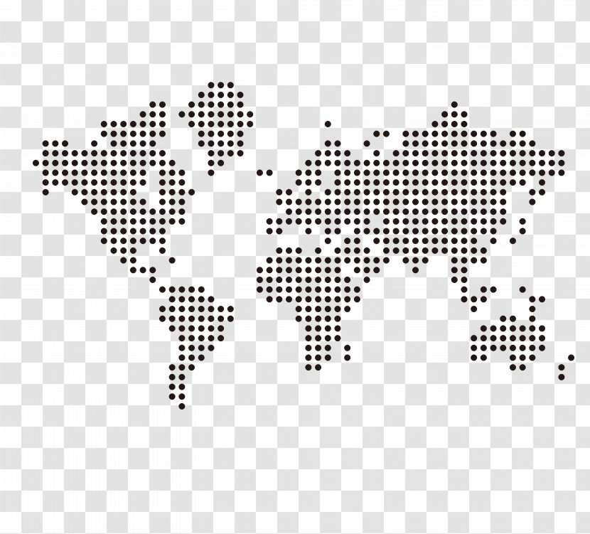 World Map Globe - Symmetry - Dotted Transparent PNG