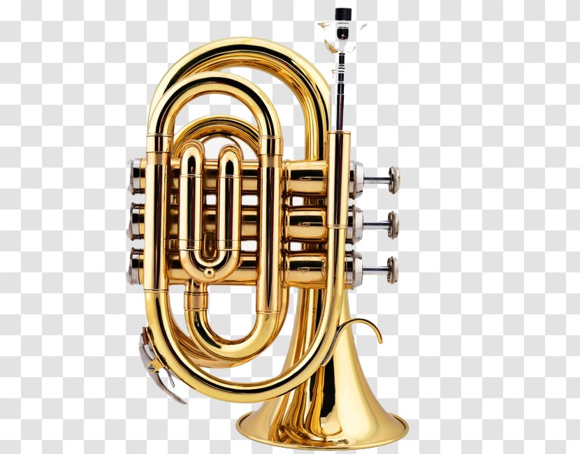 Cornet Trumpet Mellophone Flugelhorn Saxhorn - Watercolor Transparent PNG