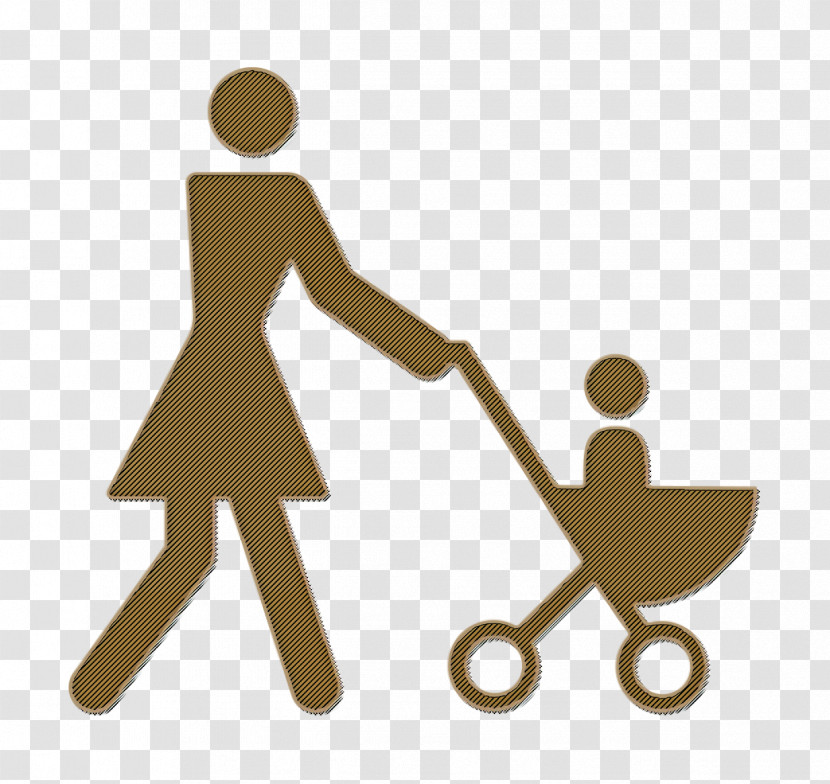 People Icon Mother Walking With Her Son On A Stroller Icon Stroller Icon Transparent PNG