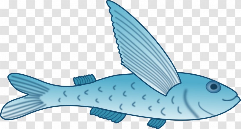 Flying Fish Fin Clip Art - Fishing Transparent PNG