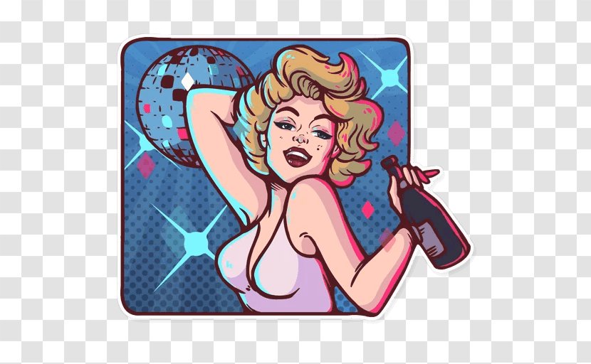 Telegram Sticker Cartoon Legendary Creature - Marilyn Monroe Transparent PNG