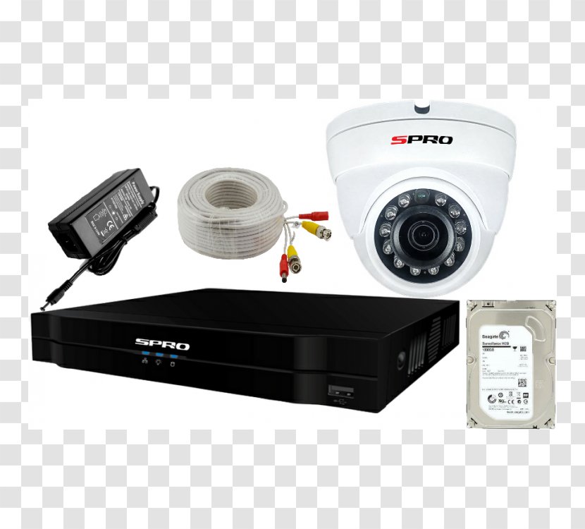 Closed-circuit Television IP Camera Digital Video Recorders Analog High Definition - Technology - Cctv Dvr Kit Transparent PNG