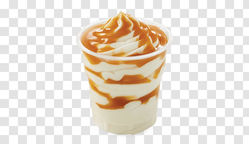 Sundae Dulce De Leche Milkshake Cream Affogato - Mocaccino - Caramel Syrup Transparent PNG