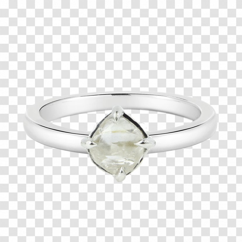 Wedding Ring Silver Body Jewellery - Metal - Unique Raw Diamond Rings Transparent PNG